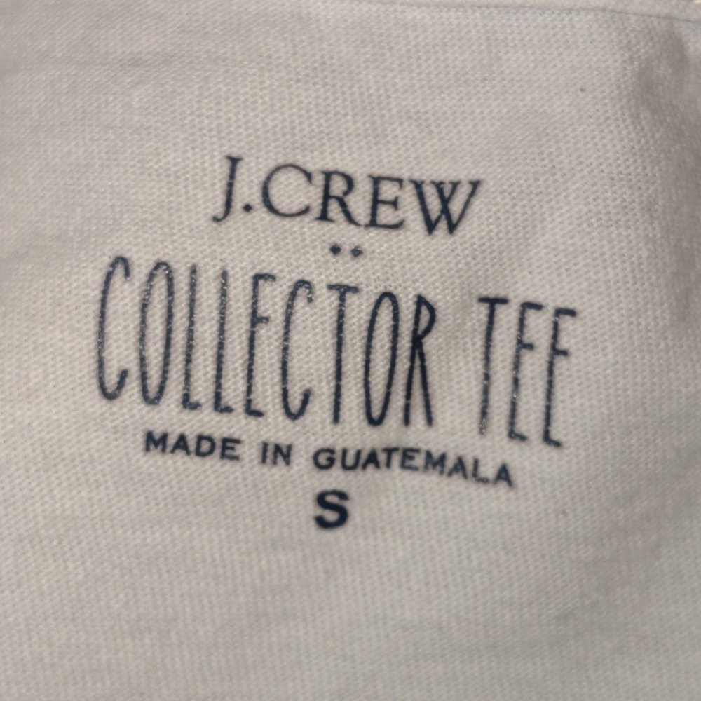 J.Crew Womens Collector Tee White Cat Graphic Bow Tie Cotton T-Shirt Small - Picture 4 of 8